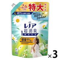 レノア 超消臭1WEEK 部屋干し おひさまの香り 詰替 特大 840mL 1セット（1個×3） 柔軟剤 P＆G