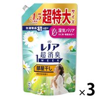 レノア 超消臭1WEEK 部屋干し おひさまの香り 詰め替え 超特大 1380mL 1セット（1個×3） 柔軟剤 P＆G