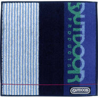 ニシオ OUTDOOR タオル ハンカチ ネイビー ODT503NV 1セット(5枚)（直送品）