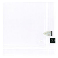 ニシオ POLO フォーマルハンカチ ホワイト PLC001WH 1セット(5枚)（直送品）