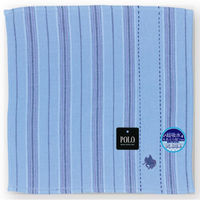 ニシオ POLO 紳士ガーゼタオル ブルー PLT5531BL 1セット(5枚)（直送品）