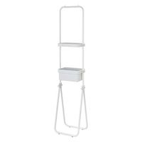 【アウトレット】平安伸銅工業 ランドリーラック 2段 収納 マットホワイト 1台