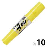 パイロット 油性ツインマーカー イエロー MFN-15FB-YN 1セット(1本×10)