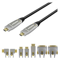 Vodaview マルチコネクター 光ファイバーケーブル5.0m（HDMI・DP・DVI） 1本