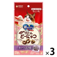銀のスプーン クリームどーにゃつ かつお味 国産 24g（6g×4袋）3袋 ユニ・チャーム キャットフード 猫用