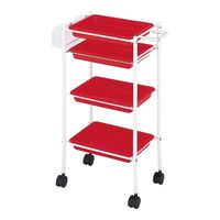 西村製作所 トレーワゴン(Cー305) 510×280×835mm レッド 66-0014-41 1台（直送品）