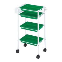 西村製作所 トレーワゴン(Cー305) 510×280×835mm グリーン 66-0014-43 1台（直送品）