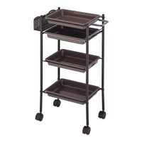 西村製作所 トレーワゴン(Cー305) 510×280×835mm ブラウン 66-0014-46 1台（直送品）