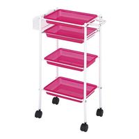 西村製作所 トレーワゴン(Cー305) 510×280×835mm クリアワイン 66-0014-58 1台（直送品）