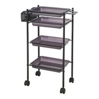 西村製作所 トレーワゴン(Cー305) 510×280×835mm キラキラスモーク 66-0014-65 1台（直送品）