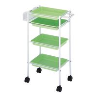 西村製作所 トレーワゴン(Cー305) 510×280×835mm ライム 66-0014-55 1台（直送品）