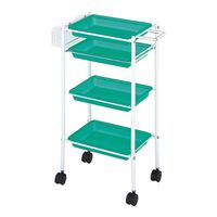 西村製作所 トレーワゴン(Cー305) 510×280×835mm クリアグリーン 66-0014-53 1台（直送品）