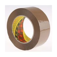 スリーエム ジャパン ガムテープ，幅:50mm，長さ:100m 茶 313 1個 63-7766-38（直送品）