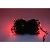 アズワン LEDストレートライト 100球 10m 赤 黒ケーブル 67-6595-23 1式（直送品）