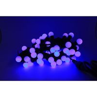 アズワン LEDストレートライト 50球 5m 球状 青 黒ケーブル 67-6595-34 1式（直送品）