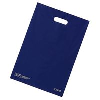 アズワン ポリ袋ソフト型 ネイビー 40×50cm 厚み表記入 50枚 67-6872-39 1セット(50枚)（直送品）