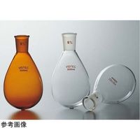 コスモスビード 肉厚茄子形フラスコ(茶)500mL 34/45 1536-05-6 1個 65-6815-45（直送品）