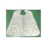 アズワン 食事用エプロン 格子柄 オレンジ 100枚入 67-6638-78 1箱(100枚)（直送品）