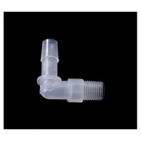 アイシス PP R1/8オスネジ付きL型アダプター 軟質チューブ内径8.0mm(5/16”)用 10個入 IMJR2L086 1袋(10個)（直送品）