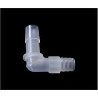 アイシス PP R1/8オスネジ付きL型アダプター 軟質チューブ内径10.0mm(3/8”)用 10個入 IMJR2L106 1袋(10個)（直送品）