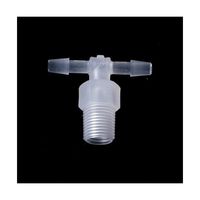 アイシス PP R1/8オスネジ付きT型アダプター 軟質チューブ内径4.0mm(5/32”)用 10個入 IMJR2T046 1袋(10個)（直送品）