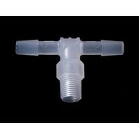 アイシス PP R1/8オスネジ付きT型アダプター 軟質チューブ内径6.5mm(1/4”)用 10個入 IMJR2T066 1袋(10個)（直送品）