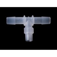 アイシス PP R1/8オスネジ付きT型アダプター 軟質チューブ内径10.0mm(3/8”)用 10個入 IMJR2T106 1袋(10個)（直送品）