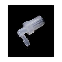 アイシス PP R1/4オスネジ付きL型アダプター 軟質チューブ内径5.0mm(3/16”)用 10個入 IMJR3L056 1袋(10個)（直送品）