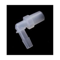 アイシス PP R1/4オスネジ付きL型アダプター 軟質チューブ内径8.0mm(5/16”)用 10個入 IMJR3L086 1袋(10個)（直送品）