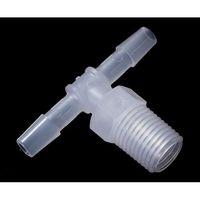 アイシス PP R1/4オスネジ付きT型アダプター 軟質チューブ内径6.5mm(1/4”)用 10個入 IMJR3T066 1袋(10個)（直送品）
