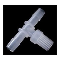 アイシス PP R1/4オスネジ付きT型アダプター 軟質チューブ内径10.0mm(3/8”)用 10個入 IMJR3T106 1袋(10個)（直送品）