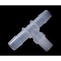 アイシス PP R1/4オスネジ付きT型アダプター 軟質チューブ内径12.0mm(1/2”)用 10個入 IMJR3T126 1袋(10個)（直送品）