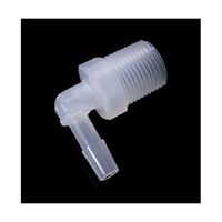 アイシス PP R3/8オスネジ付きL型アダプター 軟質チューブ内径6.5mm(1/4”)用 10個入 IMJR4L066 1袋(10個)（直送品）