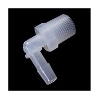 アイシス PP R3/8オスネジ付きL型アダプター 軟質チューブ内径8.0mm(5/16”)用 10個入 IMJR4L086 1袋(10個)（直送品）