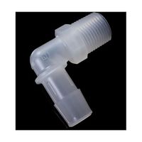 アイシス PP R3/8オスネジ付きL型アダプター 軟質チューブ内径12.0mm(1/2”)用 10個入 IMJR4L126 1袋(10個)（直送品）