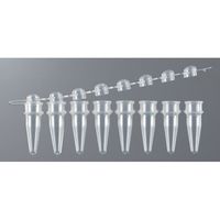 イナ・オプティカ PCR用キャップ付き8連チューブ 0.2mL ドームキャップ 125個入 TWC-028 1袋(125個)（直送品）