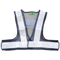 富士手袋工業 ショート安全ベスト 紺×白 3275 1枚 65-3354-71（直送品）