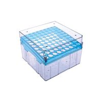 マグネット付CryoVialストレージラック 4.0/5.0mLチューブ用 81本立 青 4個入 BMA-R3144 1パック(4個)（直送品）