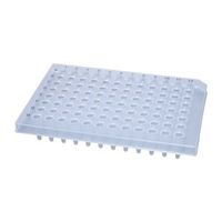 PCRプレート 96well ハーフスカート 0.2ml ナチュラル 1セット(10枚×4個入) T-3070-1 1セット(40枚)（直送品）