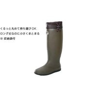 阪神素地 PVCポータブルブーツ フラット底 LLサイズ カーキ FU5501 1足 67-4889-75（直送品）