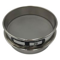 アズワン ステンレスふるい φ75×20mm 20μm 校正証明書(ISO9001)付 65-9393-20 1個（直送品）