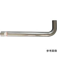 山脇産業 90度曲げパイプ(L型・鉄製・メッキ管) 110mm 106.8mm 11-L110 1本 64-9727-42（直送品）