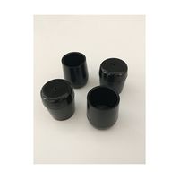 ツチノ パイプ脚キャップ 黒丸 15mm 51-028 1パック 64-6524-46（直送品）