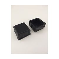 ツチノ 脚キャップ 黒角 45mm 51-055 1パック 64-6524-61（直送品）