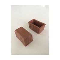 ツチノ 脚キャップ 茶 長角型 24×45mm 51-111 1パック 64-6524-69（直送品）
