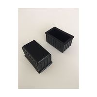 ツチノ 脚キャップ 黒 長角型 24×45mm 51-121 1パック 64-6524-72（直送品）