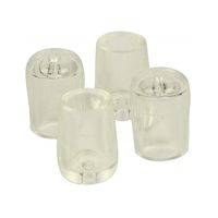 ツチノ クリアー パイプ脚キャップ 9.5mm 51-130 1パック 64-6524-75（直送品）