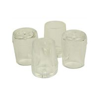 ツチノ クリアー パイプ脚キャップ 15mm 51-132 1パック 64-6524-77（直送品）