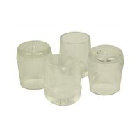 ツチノ クリアー パイプ脚キャップ 24mm 51-135 1パック 64-6524-80（直送品）