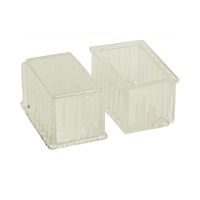 ツチノ クリアー 脚キャップ 長角型 24×45mm 51-161 1パック 64-6524-95（直送品）